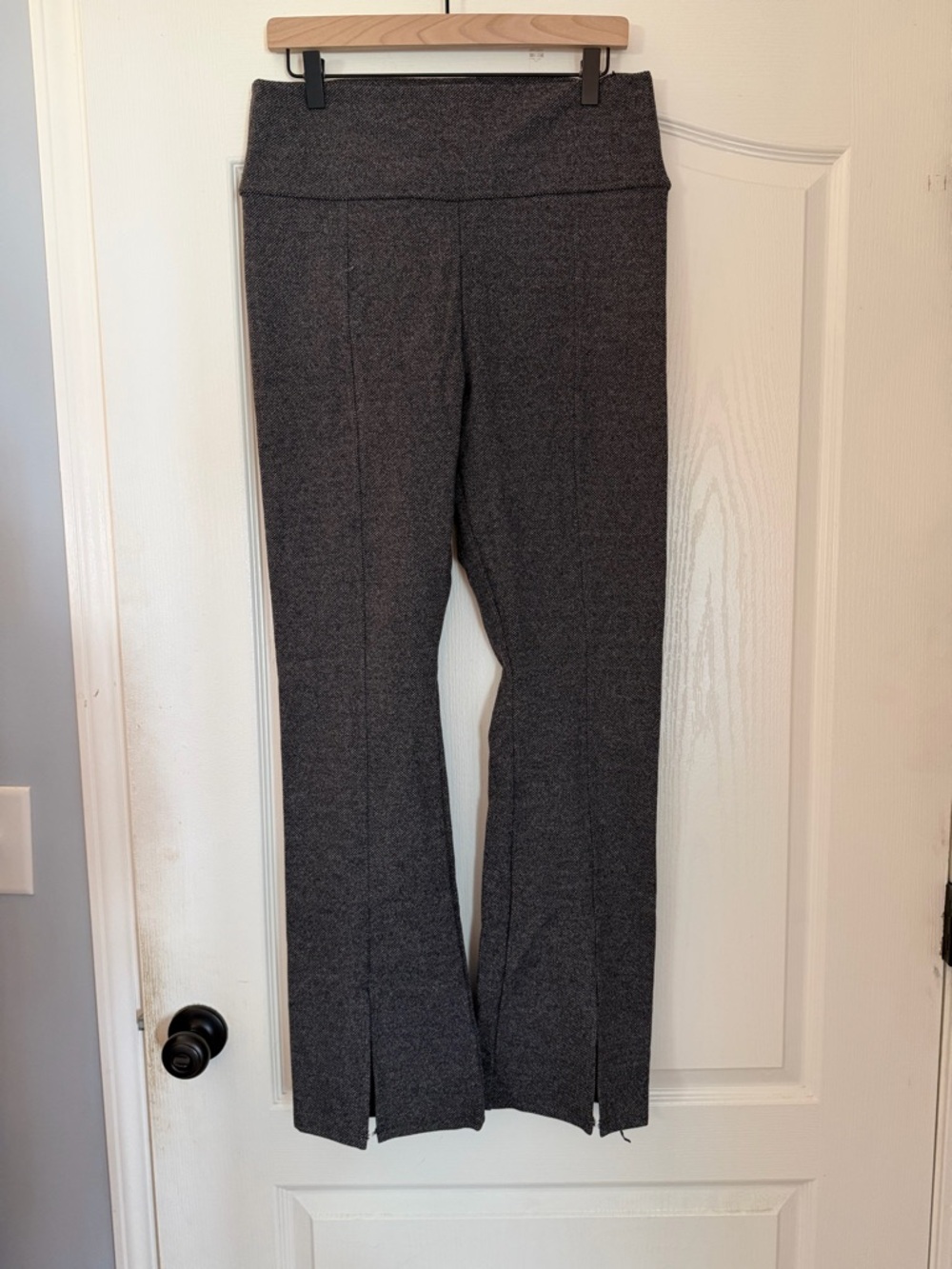 Women’s High-Waist Gray Flare Leggings